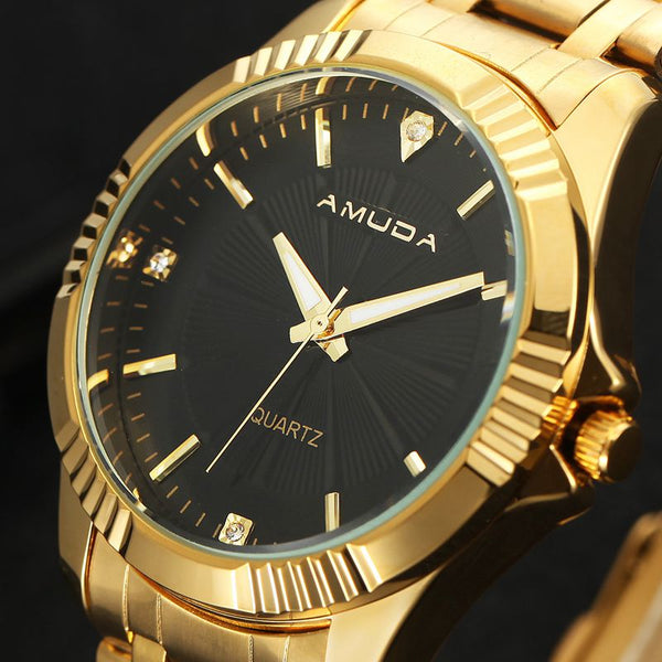 Gold-Plated Luxury Wrist Watch