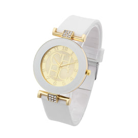 Women's Crystal & Silicone Wrist Watch