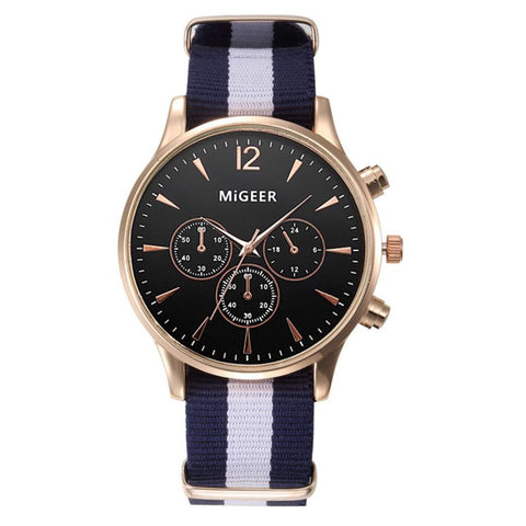 Simple Fashion Fiber Strap Wrist Watch