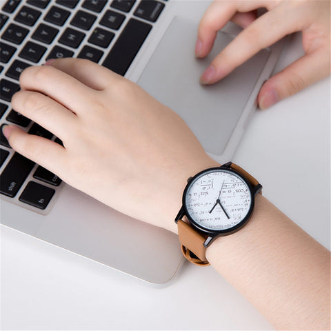 Unisex Creative Math-Style Wrist Watch