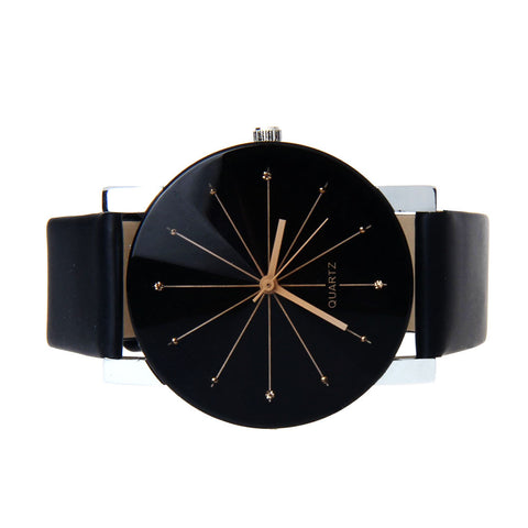 Minimalistic Women's Sleek Black Wrist Watch