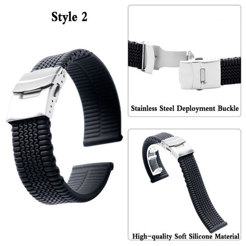 Luxury-Looking Silicone & Rubber Watch Strap